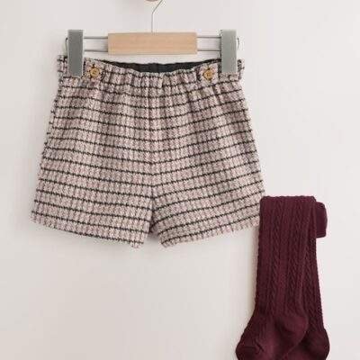Berry Check Skort and Tights