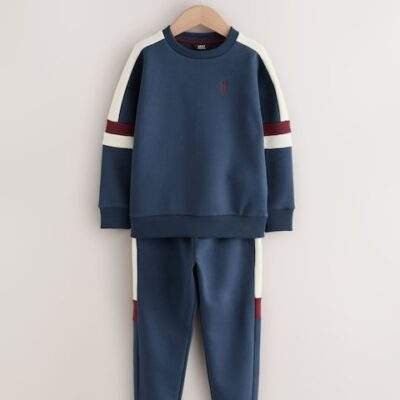 Navy Colourblock Crew Set