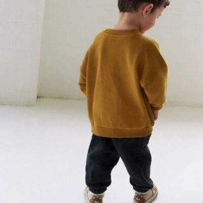 Ochre Yellow/Charcoal Farm Single Sweatshirt and Joggers Set