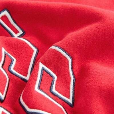 Red Slogan Sweatshirt And Wide Leg Joggers Set