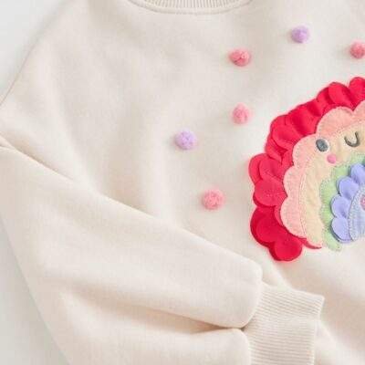 Cream Rainbow Taco Crew Neck Sweatshirt