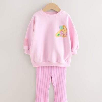 Pink Rapunzel Disney Princess Sweatshirt & Flare Leggings Set