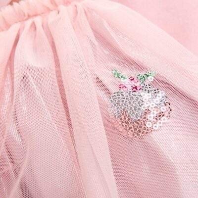 Pink Christmas Long Sleeve Top and Skirt Set