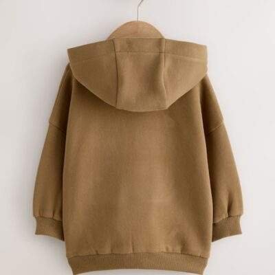 Rust Brown Long Sleeve Printed Hoodie