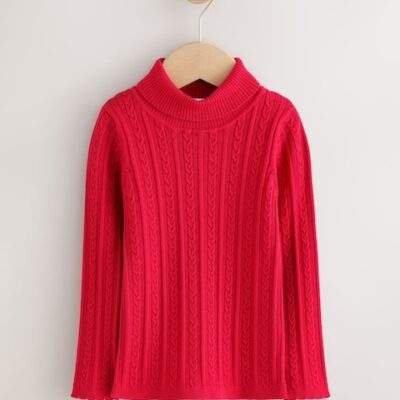 Red Roll Neck Jumper