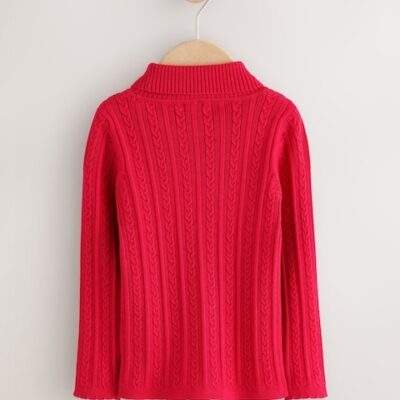 Red Roll Neck Jumper