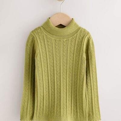 Green Roll Neck Jumper