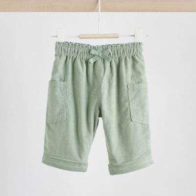 Sage Green/Ditsy Baby Cord Trousers 2 Pack