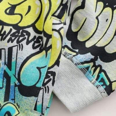 Blue Graffiti Older Boys Graphic Print Hoodie