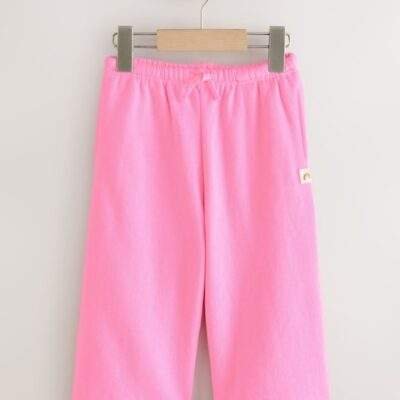 Bright Pink Wide Leg Sweat Joggers