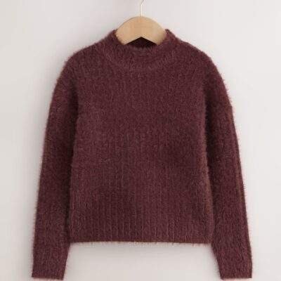 Chocolate Brown Fluffy Jumper