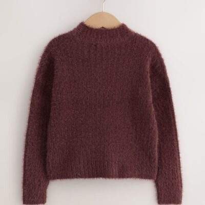 Chocolate Brown Fluffy Jumper