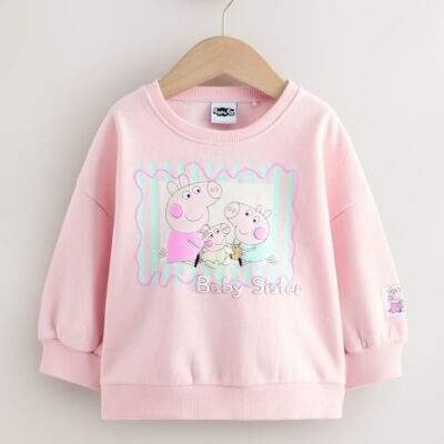Pink Peppa Pig & Evie Crew Neck Sweatshirt
