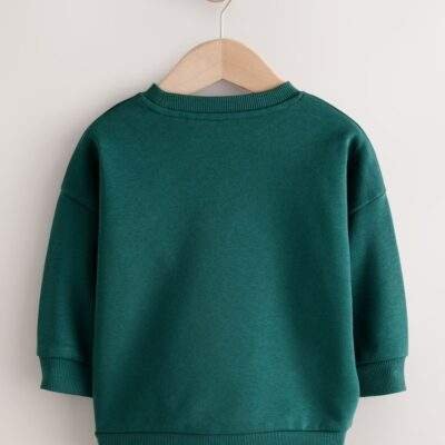 Green Tiger Print All-Over Print Crew Neck Sweatshirt