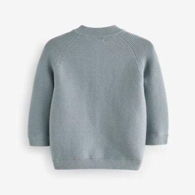 Blue Zip Through Cardigan