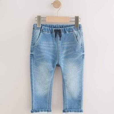 Mid Wash Denim Super Soft Pull-On Jeans With Stretch