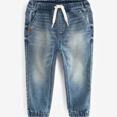 Mid Blue Joggers Jeans With Comfort Stretch