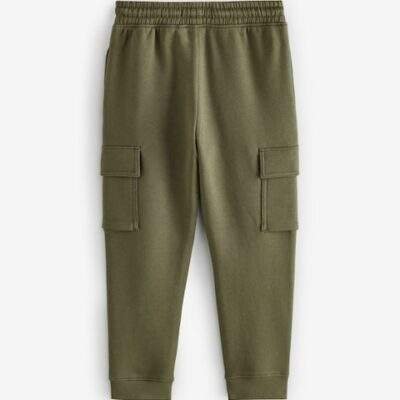 Khaki Green Slim Fit Cargo Rich Joggers