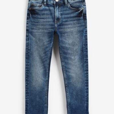Blue Acid Wash Regular Fit Stretch Jeans