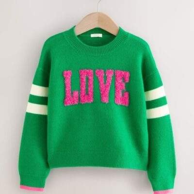 Green Love Graphic Jumper
