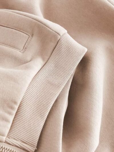 Stone Brown Zip Through Hoodie