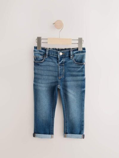 Mid Blue Denim Regular Fit Comfort Stretch Jeans