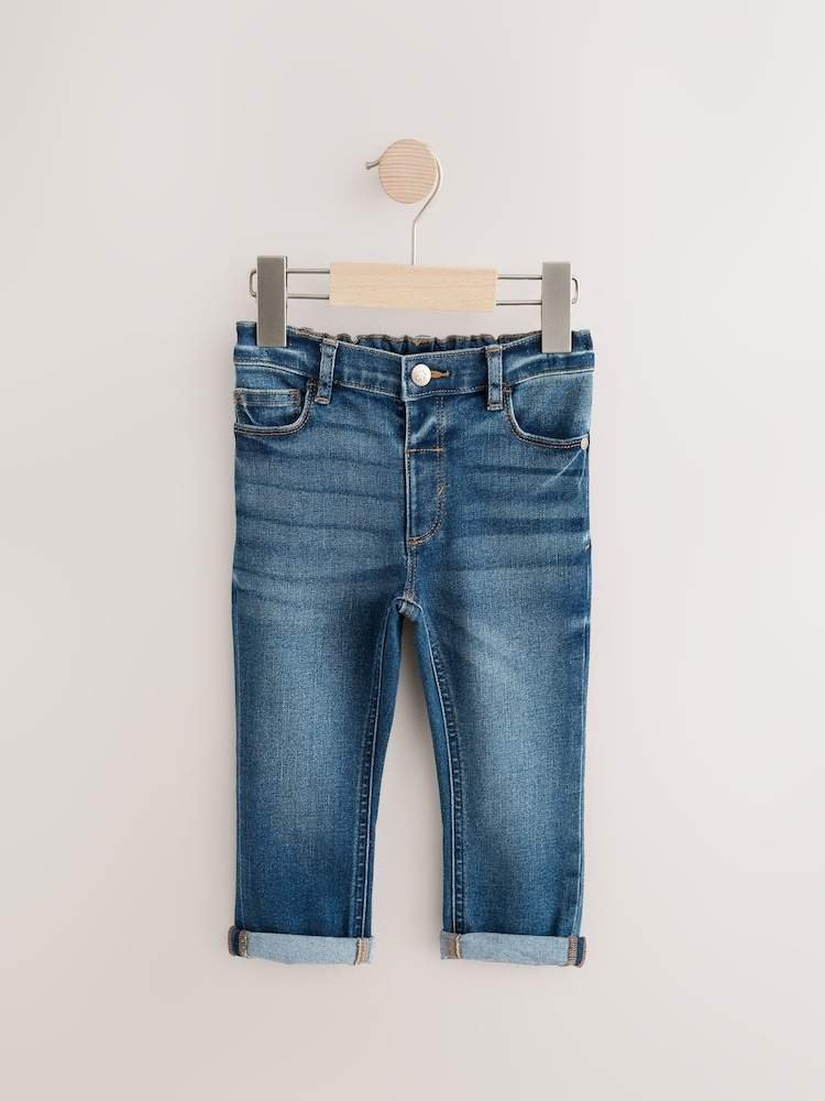 Mid Blue Denim Regular Fit Comfort Stretch Jeans