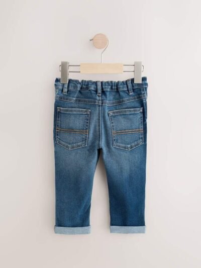 Mid Blue Denim Regular Fit Comfort Stretch Jeans