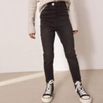 Charcoal Grey Regular Length Stretch Jeggings