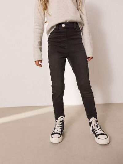 Charcoal Grey Regular Length Stretch Jeggings