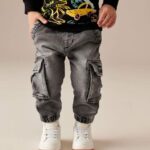 Grey Denim Comfort Cargo Jeans