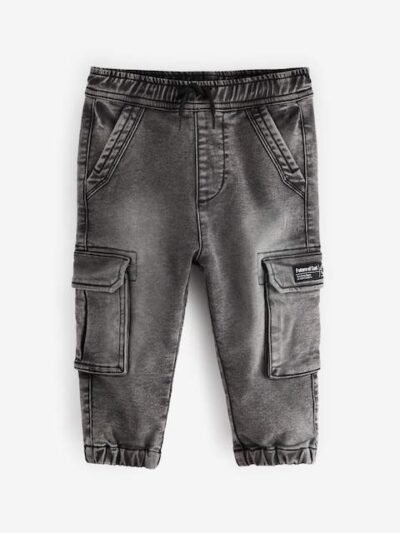 Grey Denim Comfort Cargo Jeans