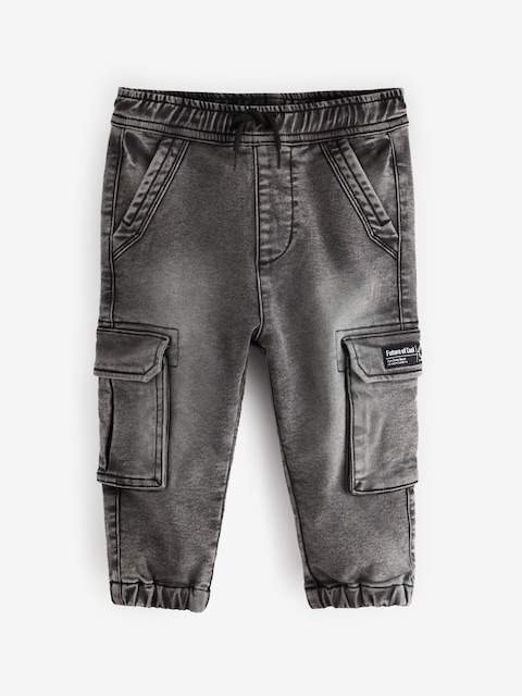 Grey Denim Comfort Cargo Jeans