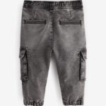 Grey Denim Comfort Cargo Jeans