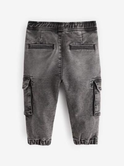 Grey Denim Comfort Cargo Jeans