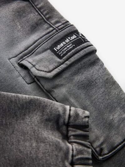Grey Denim Comfort Cargo Jeans