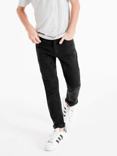 Black Regular Fit Stretch Jeans