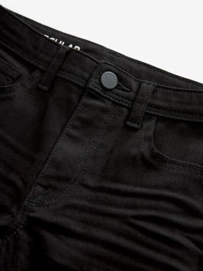 Black Regular Fit Stretch Jeans