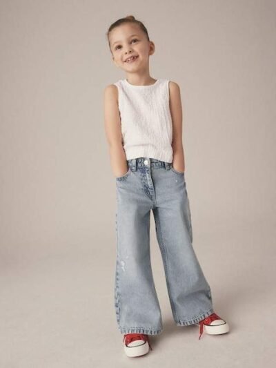 Light Blue Wide Leg Jeans