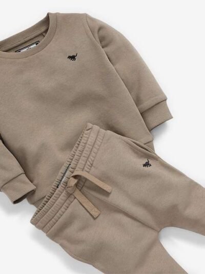 Stone Jersey Sweatshirt And Joggers Set