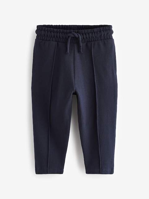 Navy Blue Pintuck 100% Cotton Joggers
