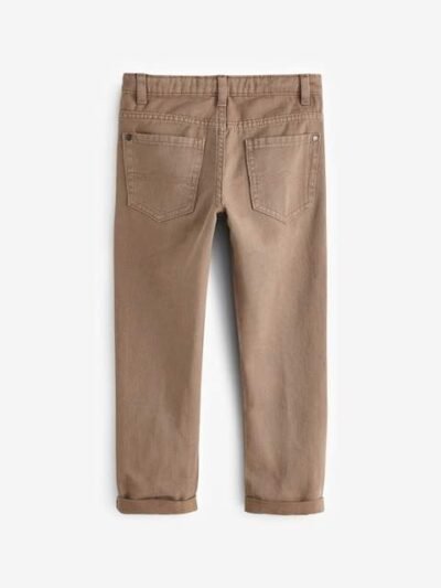 Brown Regular Fit Stretch Jeans