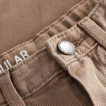 Brown Regular Fit Stretch Jeans