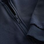 Navy Blue Zip Through Hoodie