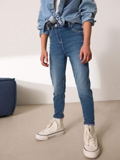 Mid Blue Regular Length Stretch Jeggings