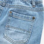 Light Blue Denim Pleat Front Jeans