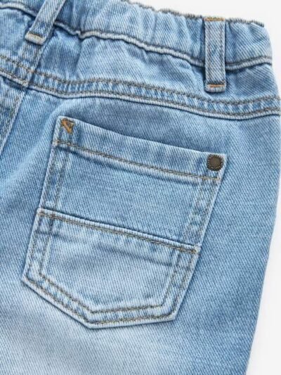 Light Blue Denim Pleat Front Jeans