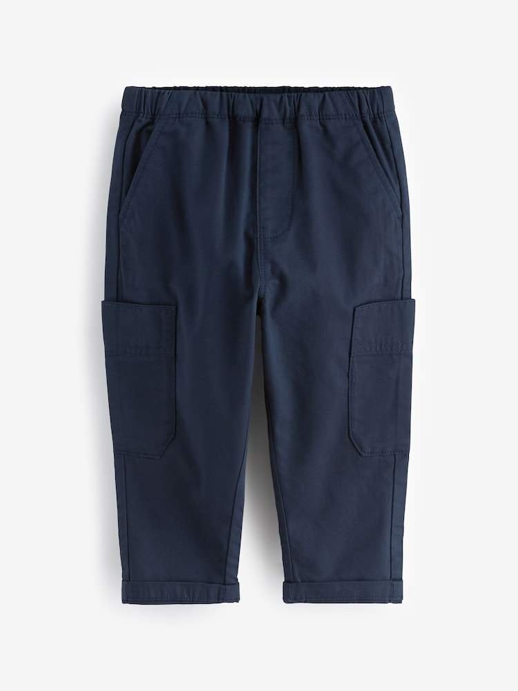 Navy Side Pocket Pull On Trousers