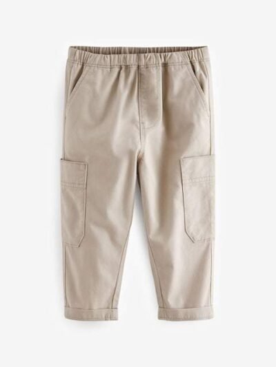 Neutral Cream Side Pocket Pull On Trousers