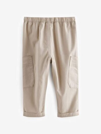 Neutral Cream Side Pocket Pull On Trousers